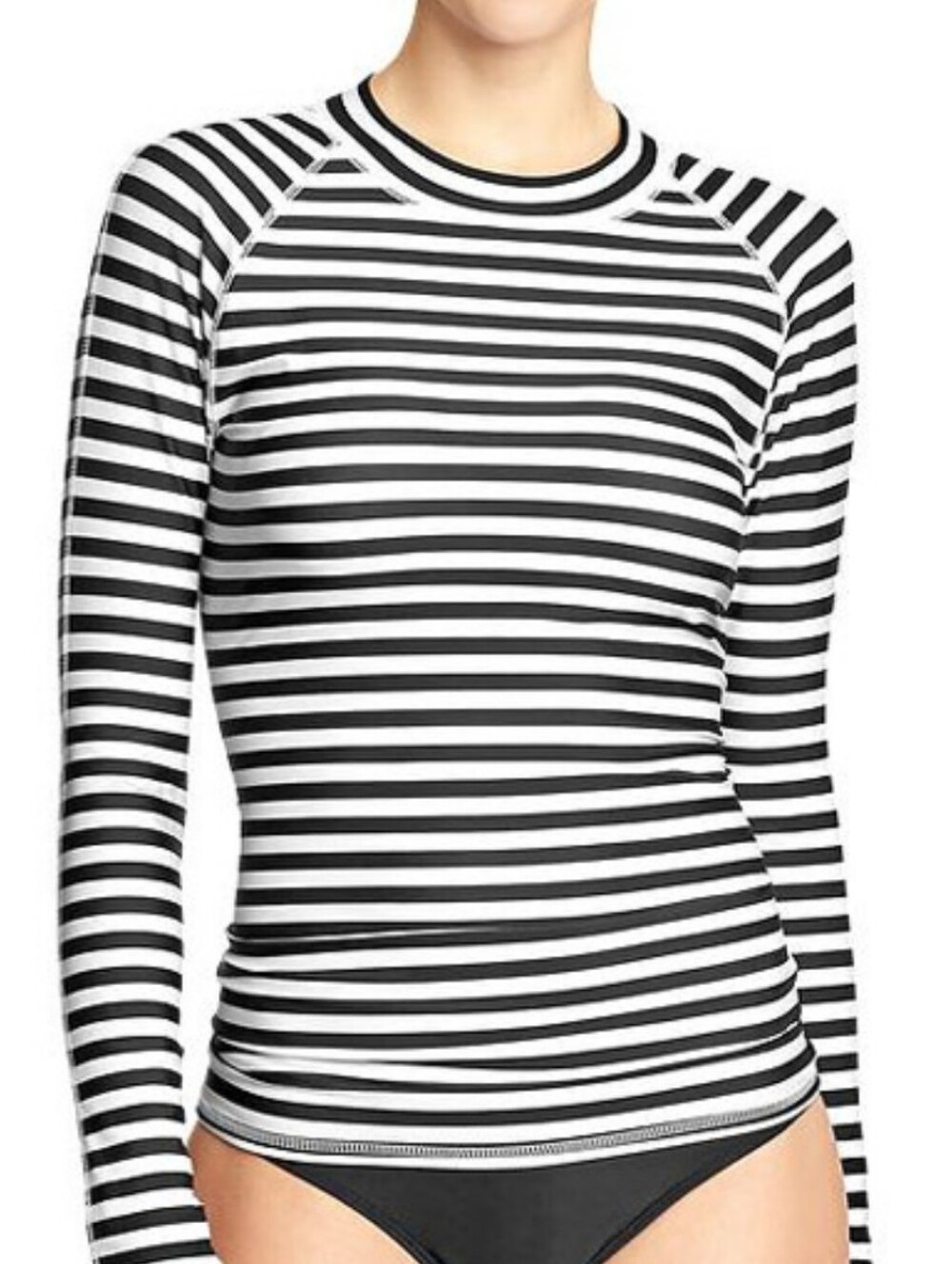 Old Navy Classic Ebony Stripe Rashguard Small